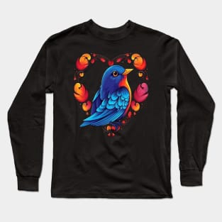 Eastern Bluebird Valentine Day Long Sleeve T-Shirt